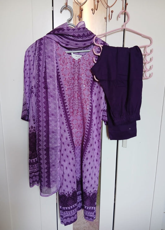 Readymade Cotton Three Piece